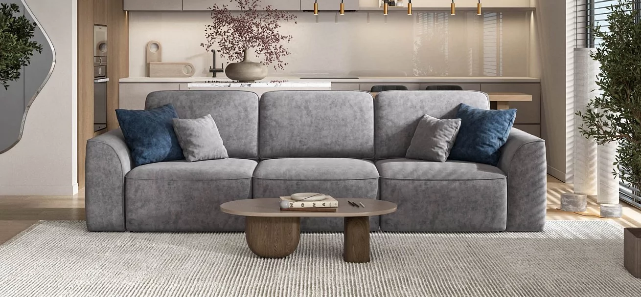 Диван Кинг Модуль Макс Велюр Роял агат