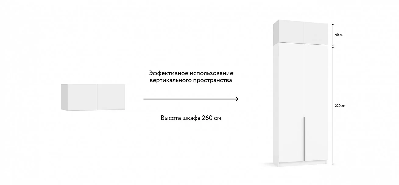 Антресоль 90 2Д Белый
