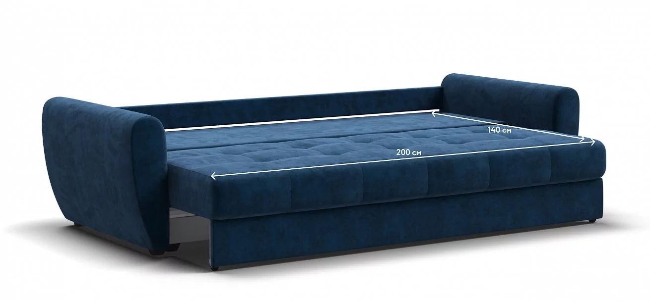 Диван Престон Велюр Монолит синий