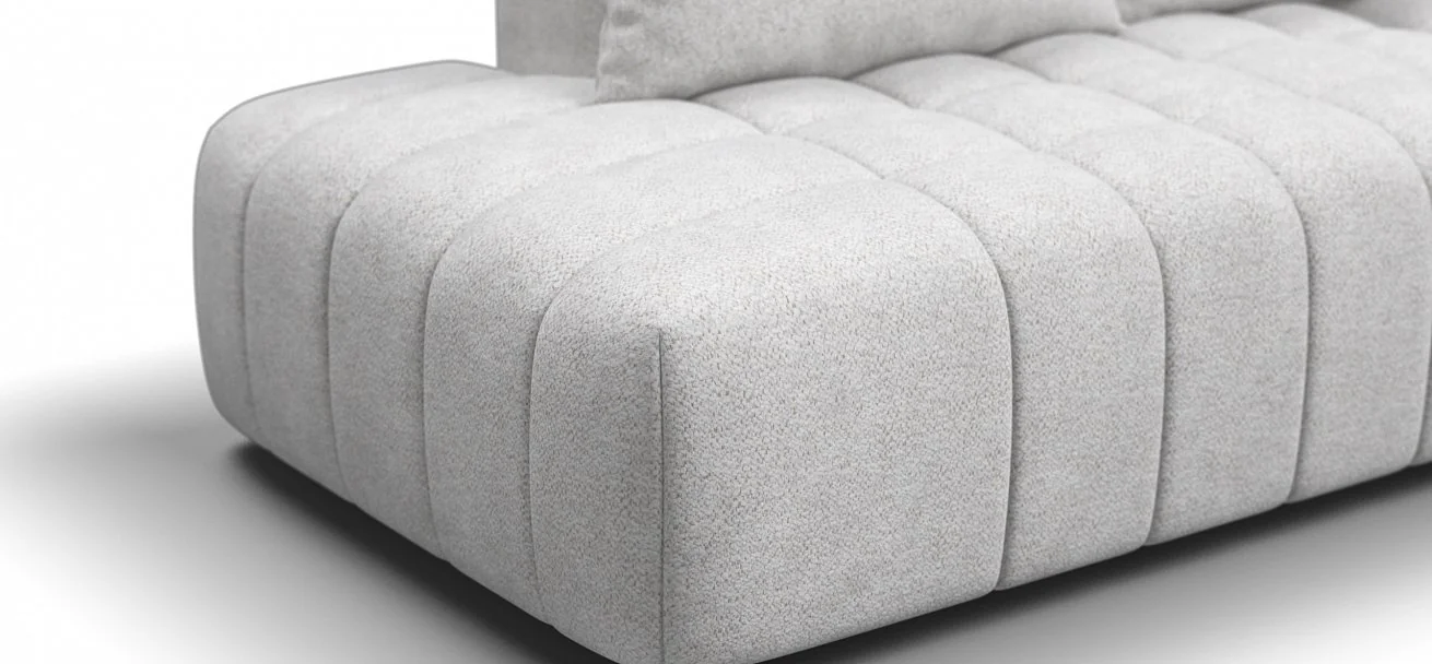 Угловой диван правый Босс Твин Шенилл Клауд крем