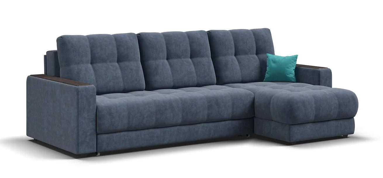 Угловой диван Босс Про Классик Велюр Роял синий