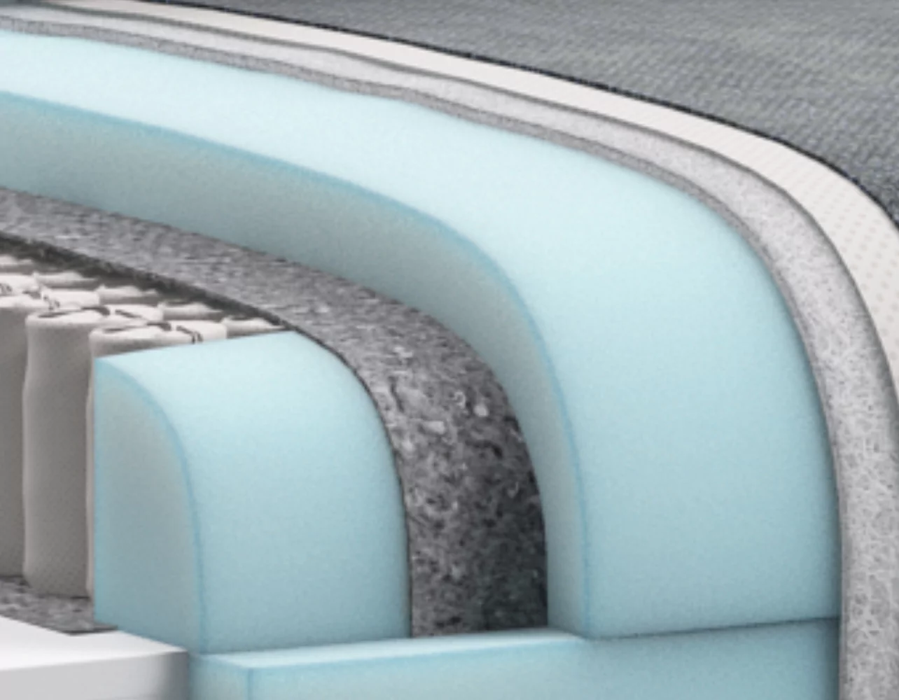 Высокоэластичная пена ELASTIC Foam быстро восстанавливает форму, а Слой PERIOTEK придаёт пышность и упругость